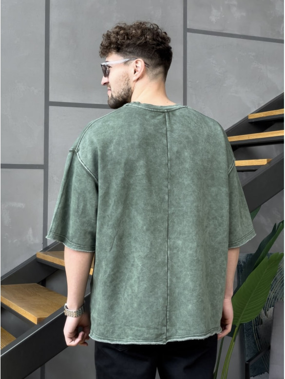 Oversize футболка з вивареної тканини