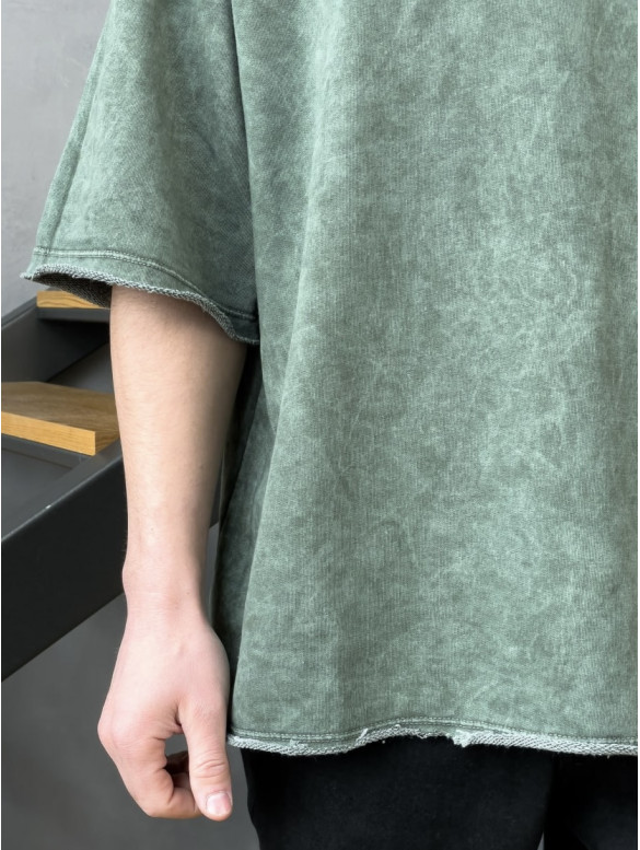 Oversize футболка з вивареної тканини