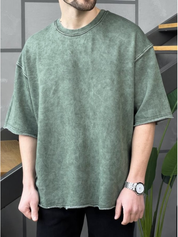 Oversize футболка з вивареної тканини