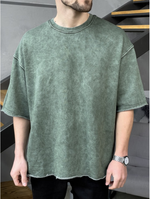 Oversize футболка з вивареної тканини