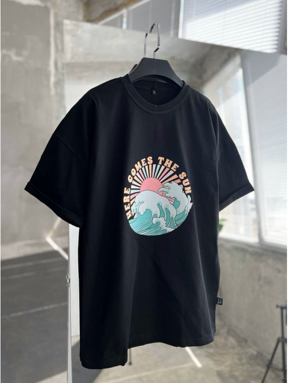 Oversize футболка з принтом