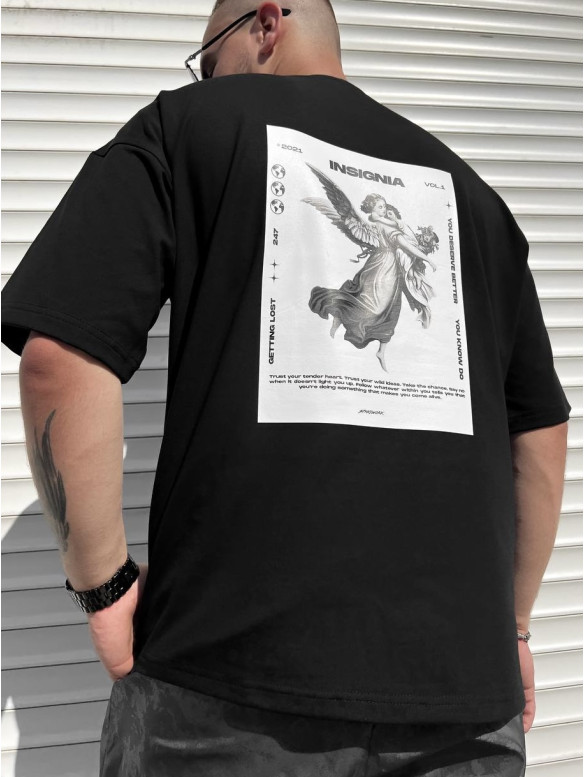 Oversize футболка з принтом