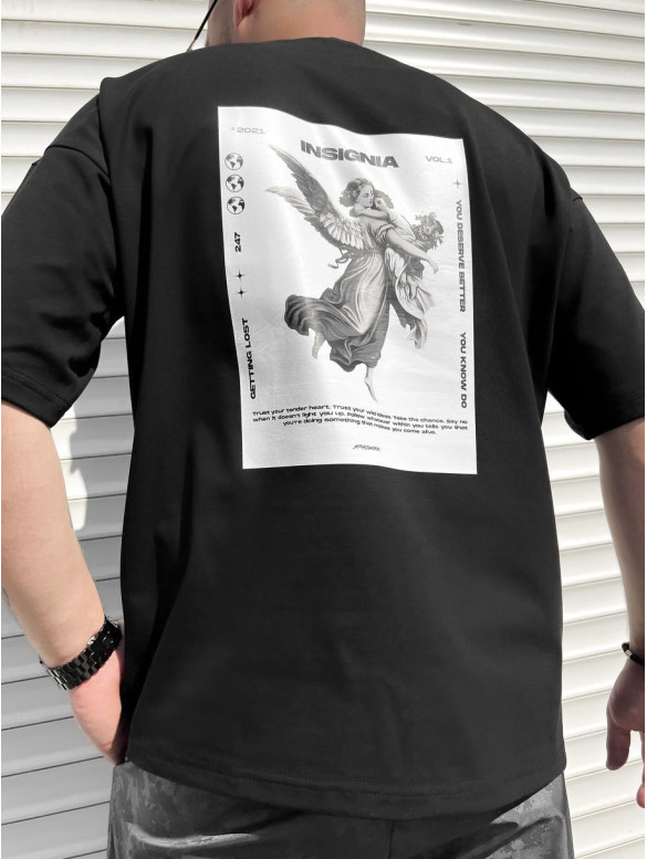 Oversize футболка з принтом