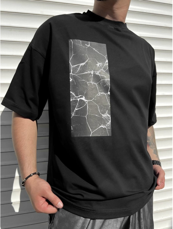 Oversize футболка з принтом