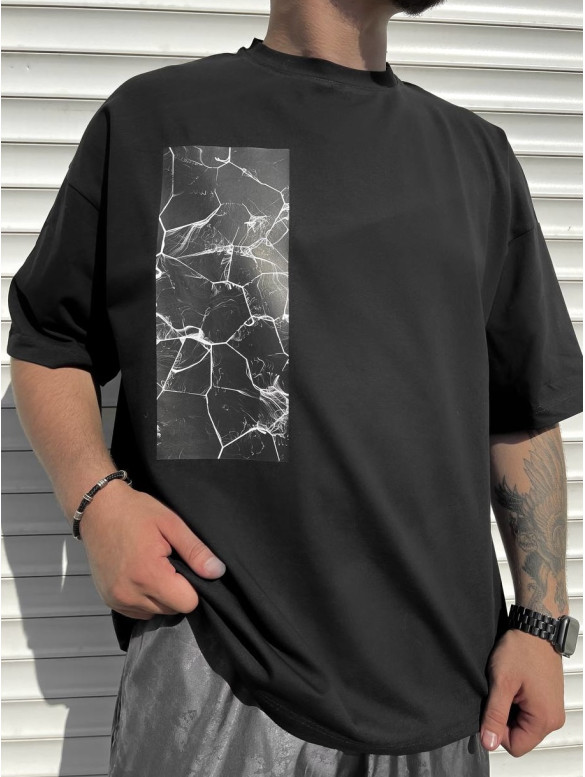 Oversize футболка з принтом