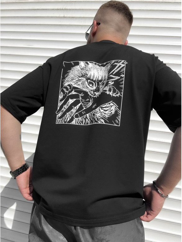 Oversize футболка з принтом