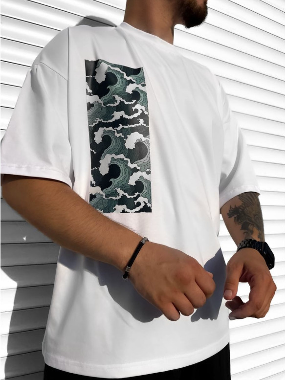 Oversize футболка з принтом