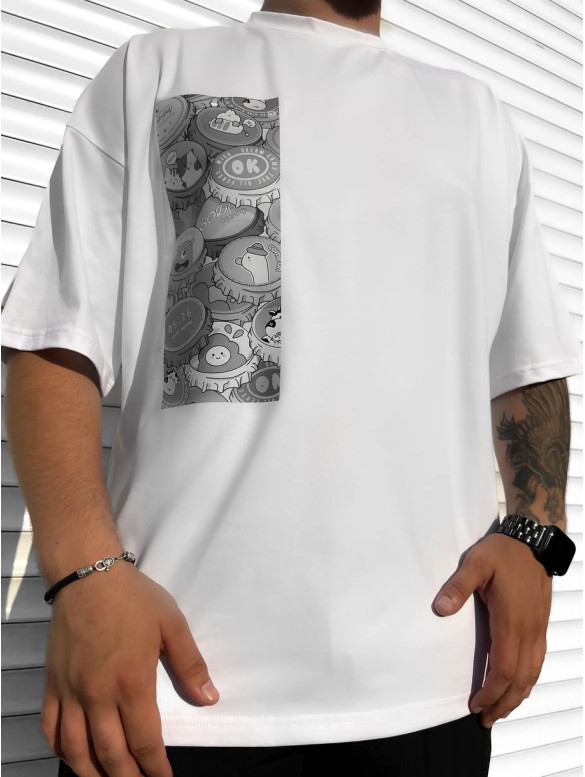 Oversize футболка з принтом