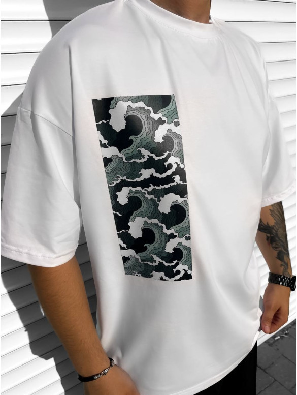 Oversize футболка з принтом