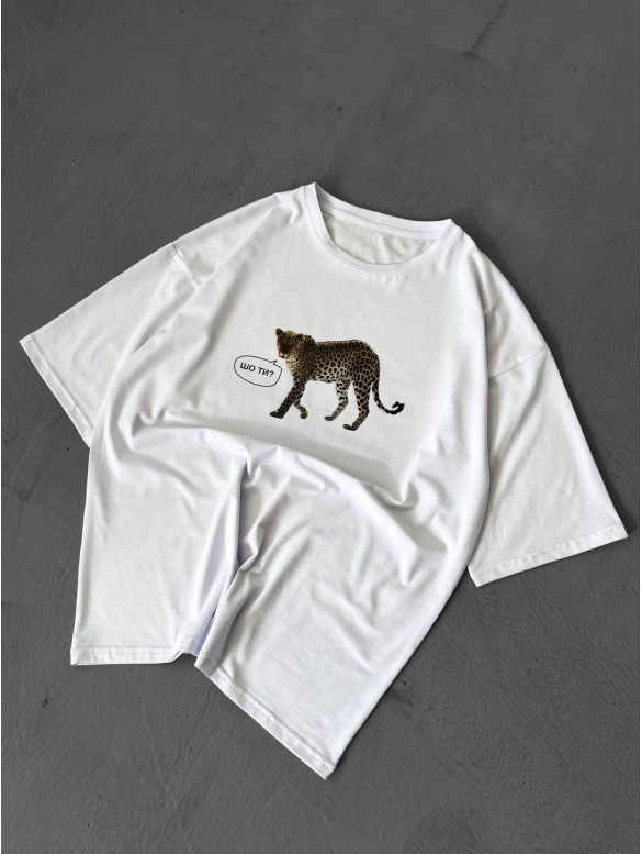 Oversize футболка з принтом