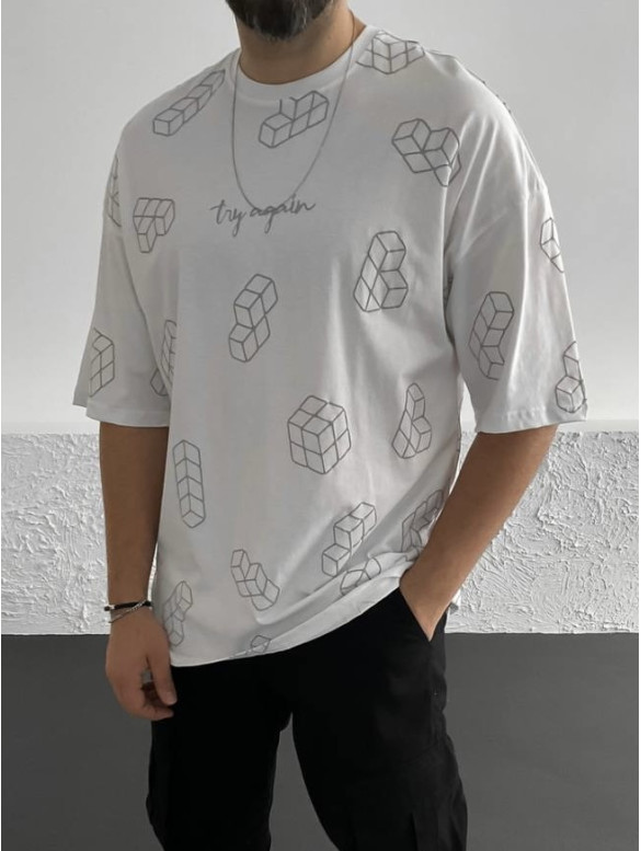 Oversize футболка з принтом