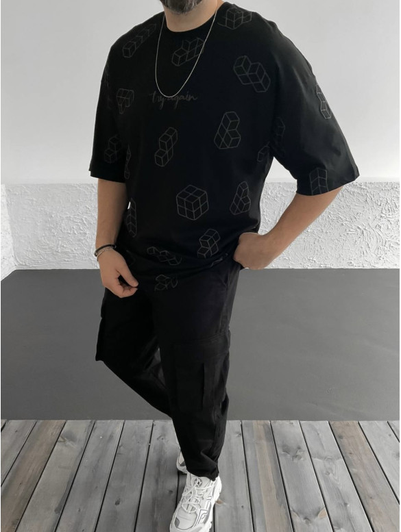 Oversize футболка з принтом