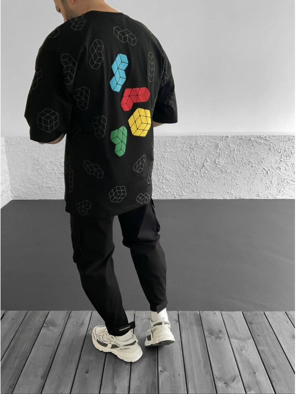 Oversize футболка з принтом