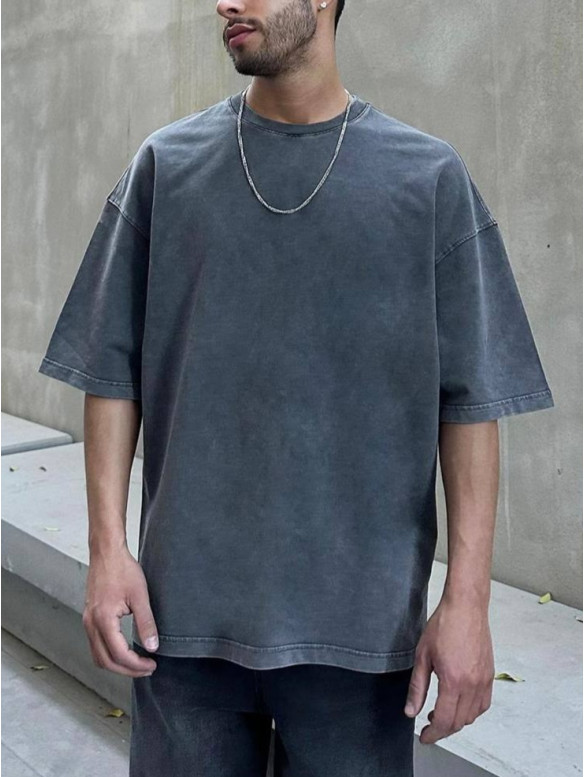 Oversize футболка з вивареної тканини