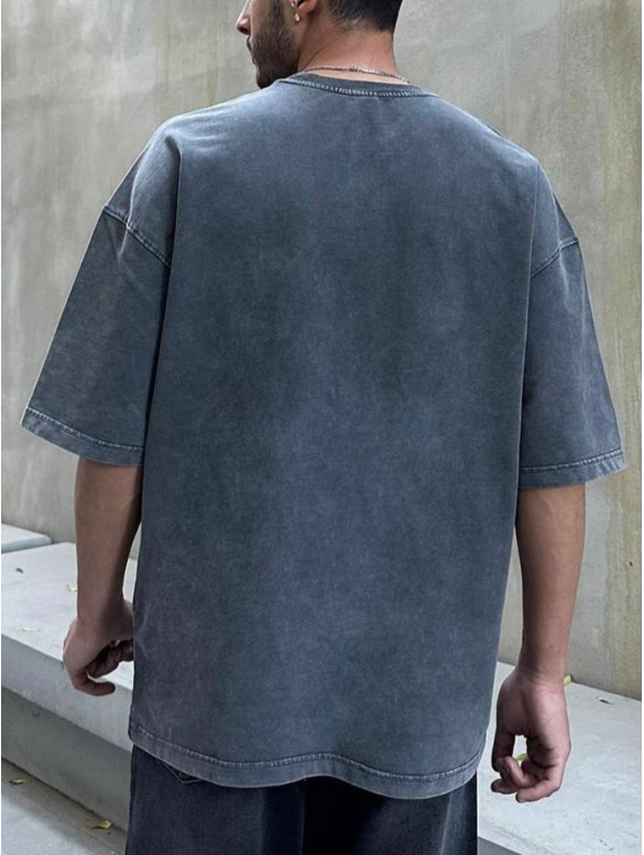 Oversize футболка з вивареної тканини