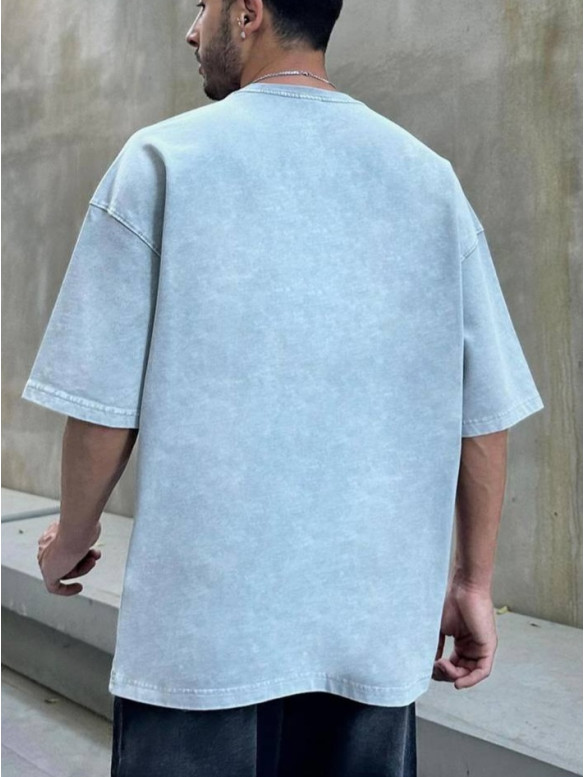 Oversize футболка з вивареної тканини