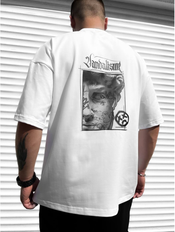 Oversize футболка з принтом