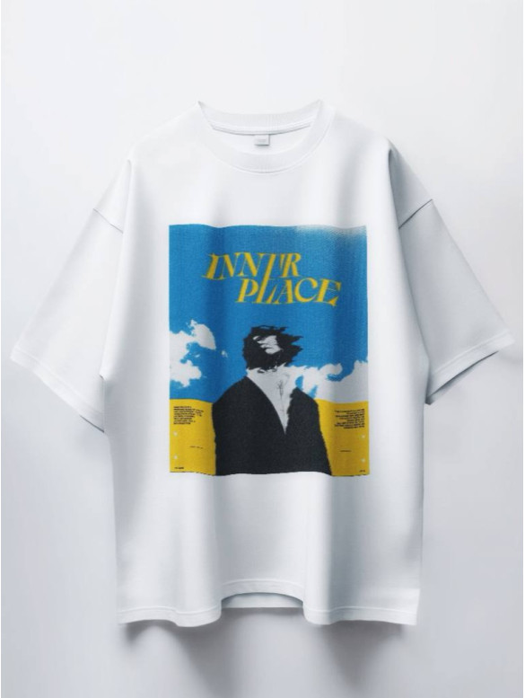 Oversize футболка з принтом