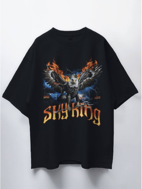Oversize футболка з принтом