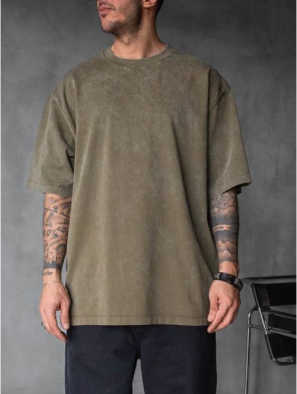 Oversize футболка з вивареної тканини