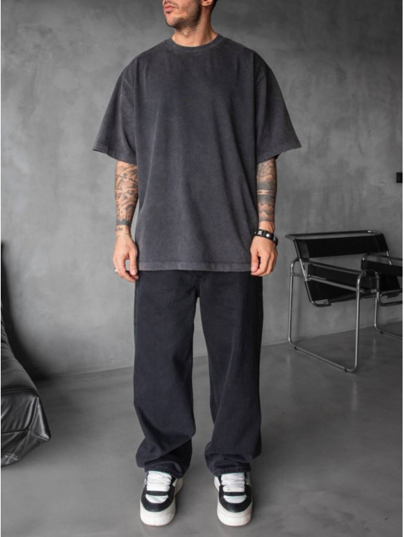 Oversize футболка з вивареної тканини