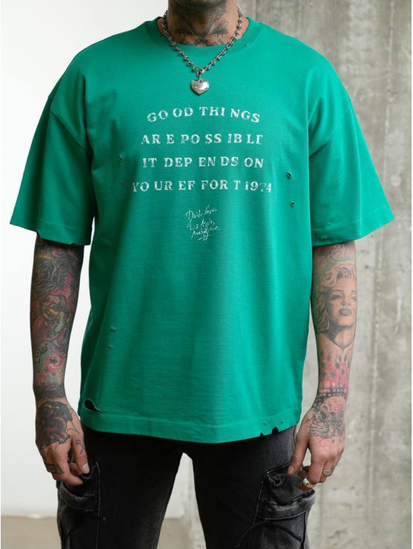 Oversize футболка з надписом