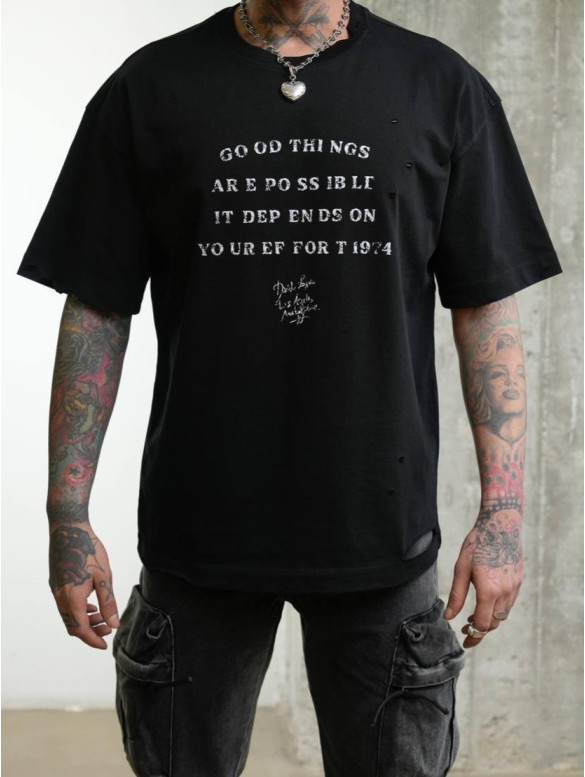 Oversize футболка з надписом