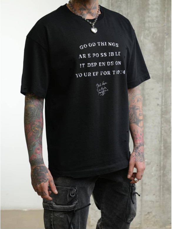 Oversize футболка з надписом