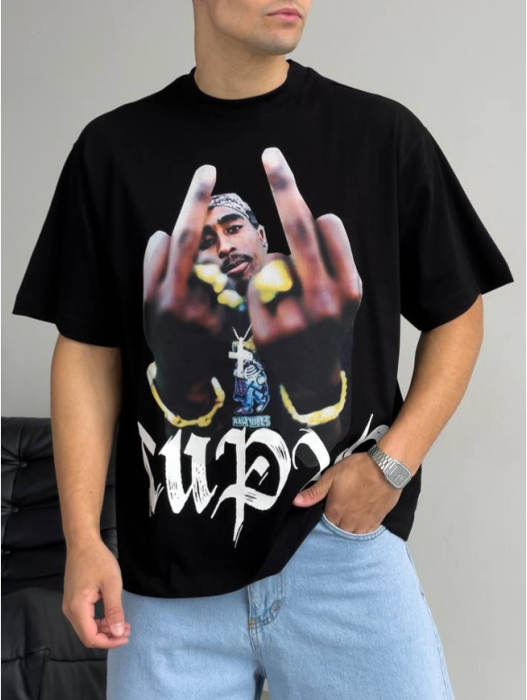 Oversize футболка з принтом