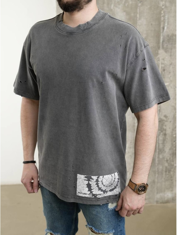 Oversize футболка з принтом