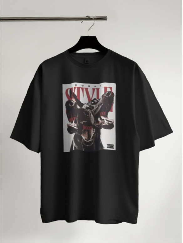 Oversize футболка з принтом