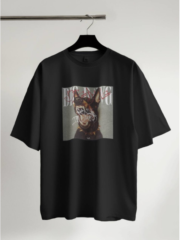 Oversize футболка з принтом