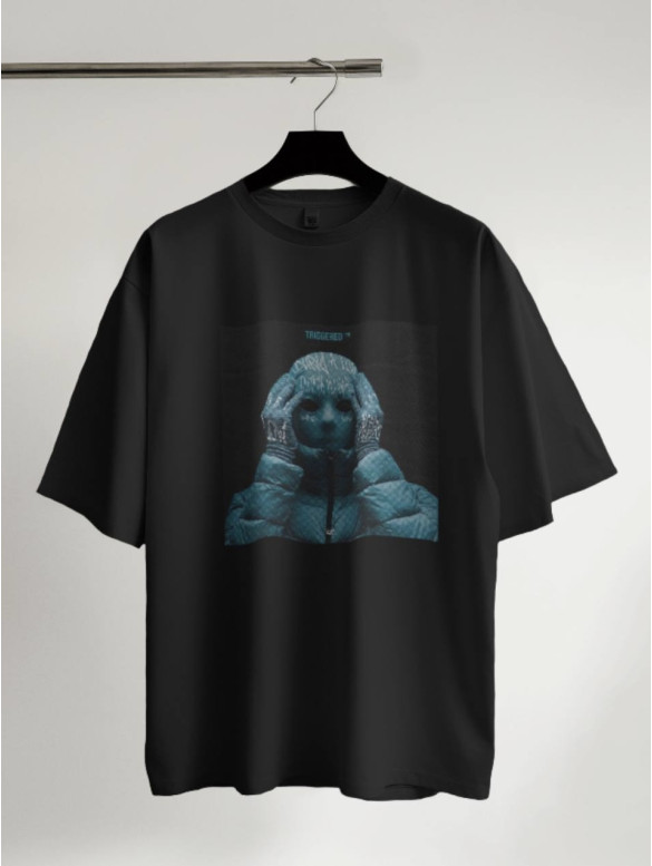 Oversize футболка з принтом