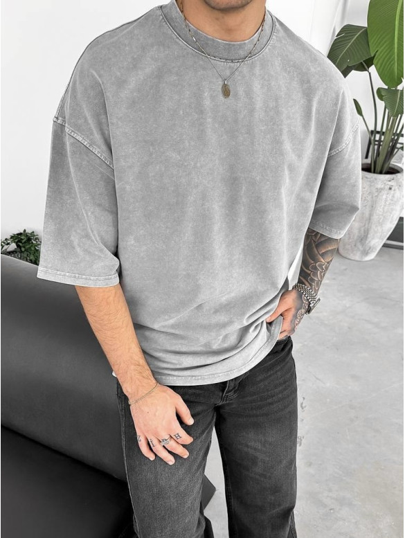 Oversize футболка з вивареної тканини