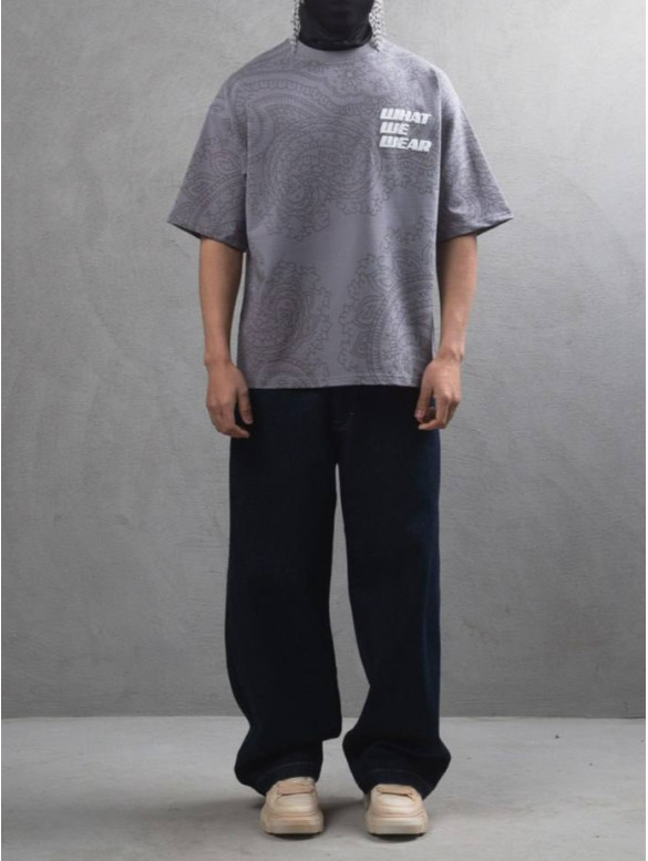 Oversize футболка з принтом