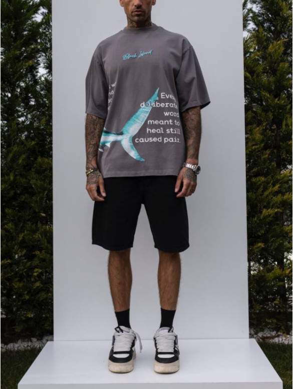 Oversize футболка з принтом