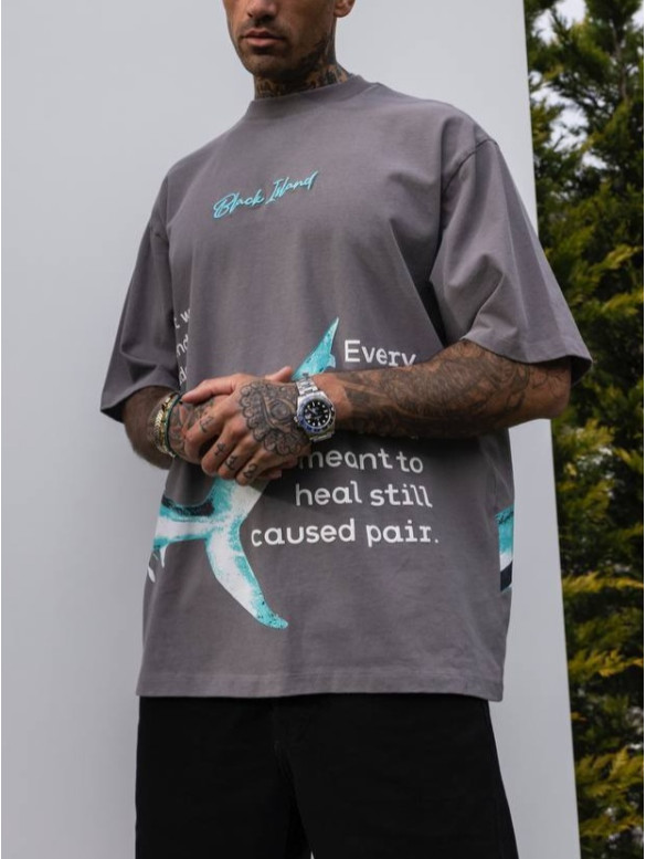 Oversize футболка з принтом