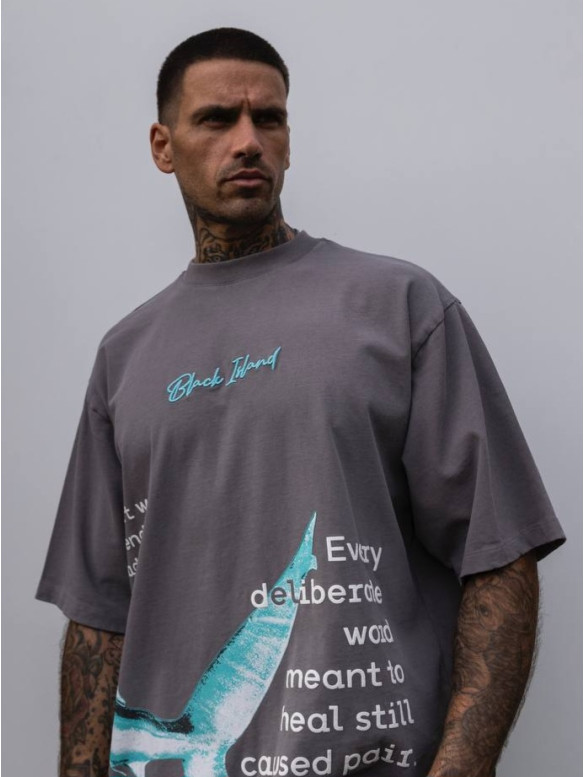 Oversize футболка з принтом