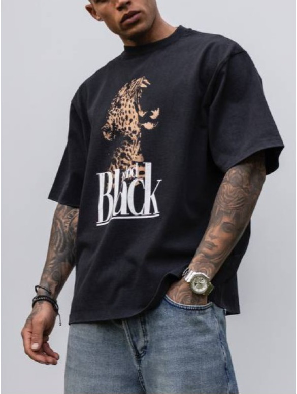 Oversize футболка з принтом