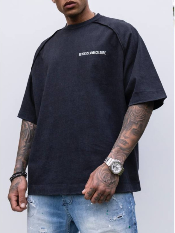 Oversize футболка з принтом