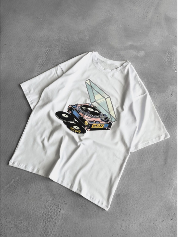 Oversize футболка з принтом