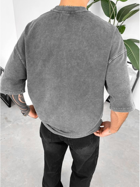 Oversize футболка з вивареної тканини