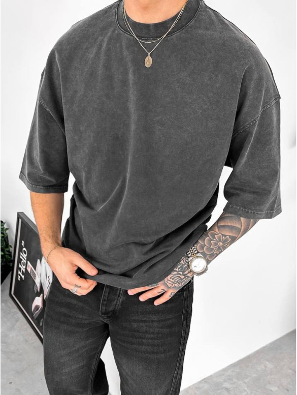 Oversize футболка з вивареної тканини