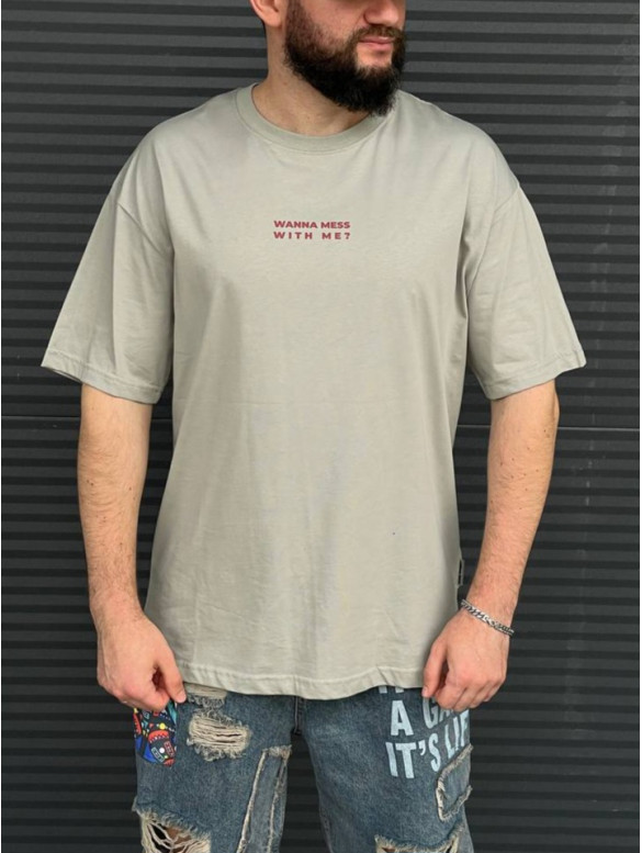 Oversize футболка з принтом