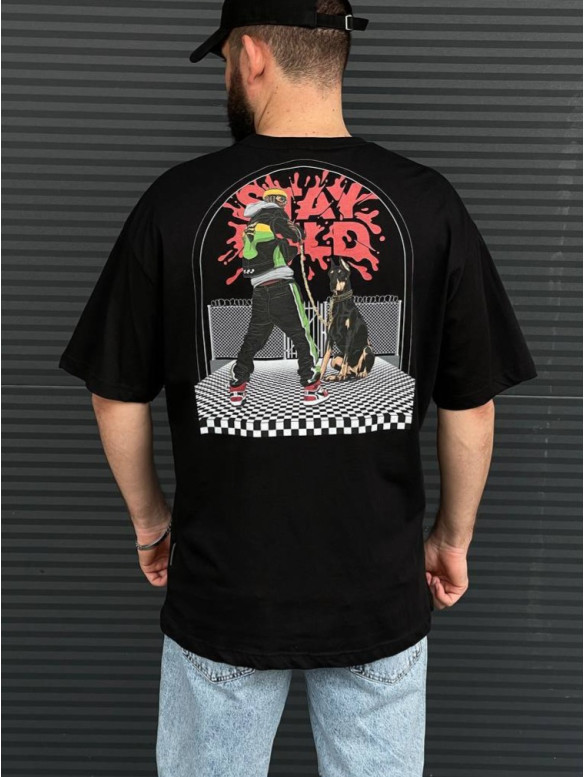 Oversize футболка з принтом