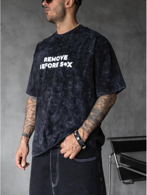 Oversize футболка з принтом