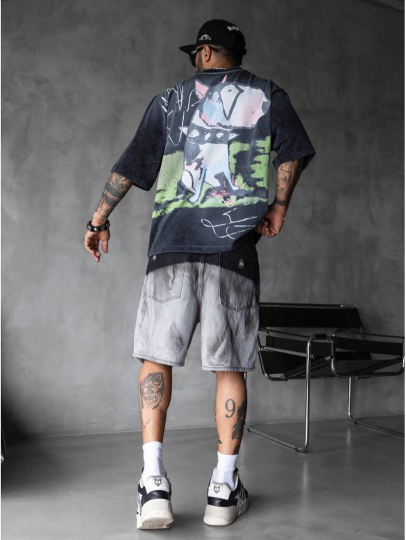 Oversize футболка з принтом