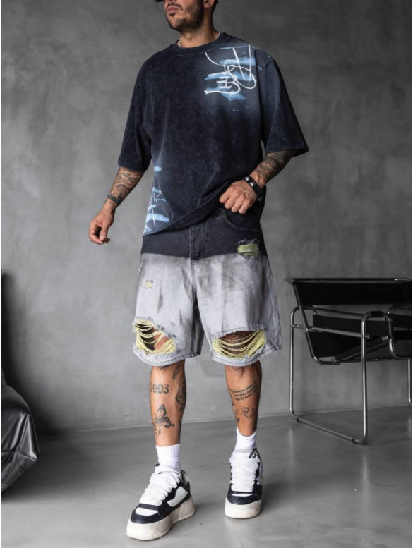 Oversize футболка з принтом