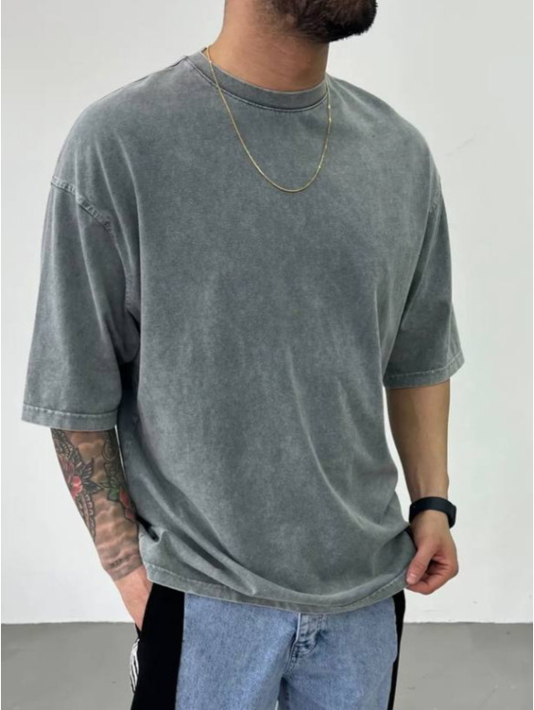 Oversize футболка з вивареної тканини
