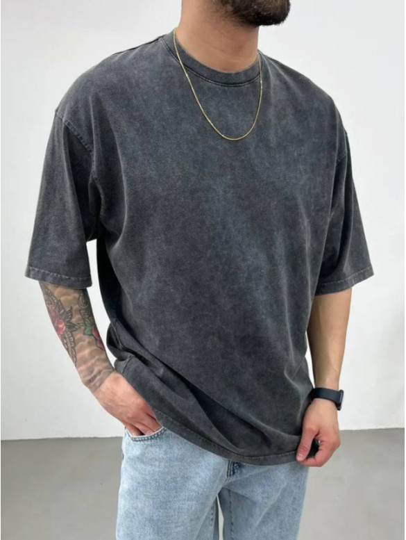 Oversize футболка з вивареної тканини